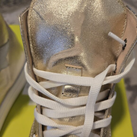 Michael Pasinkoff Gold Leather Star High-Top sz 9 / 40 - Picture 6 of 8